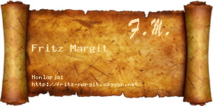 Fritz Margit névjegykártya